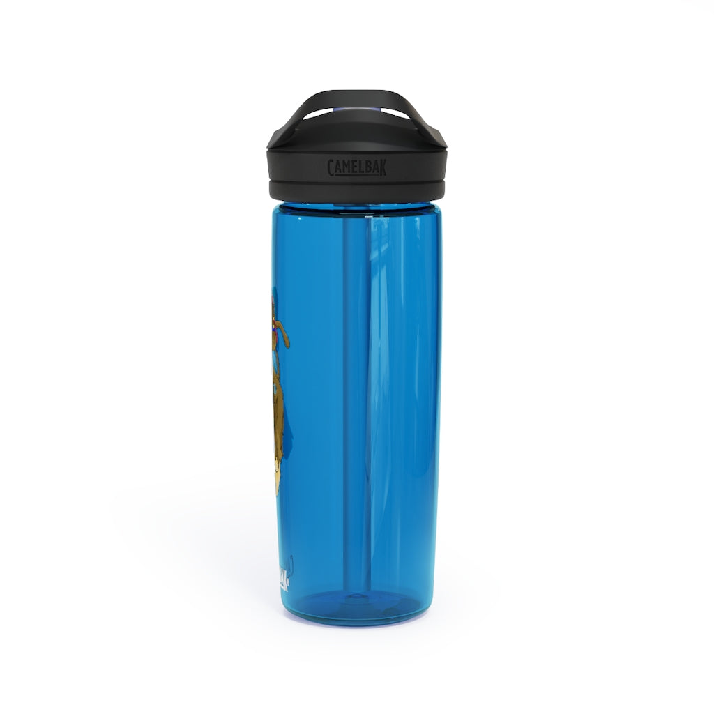 Moonki CamelBak Eddy® Water Bottle in 20oz and 25oz sizes, showcasing its durable Tritan™ material and spill-proof design.